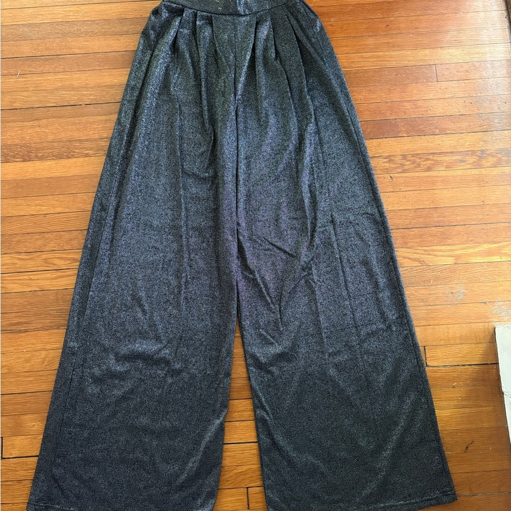 Elegant Wide Leg Gray Pants